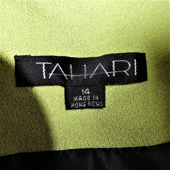 NEW Tahari Coat Blazer Long Plus NOS 14 Vintage Charcoal Lime Plus 14 - Picture 7 of 7